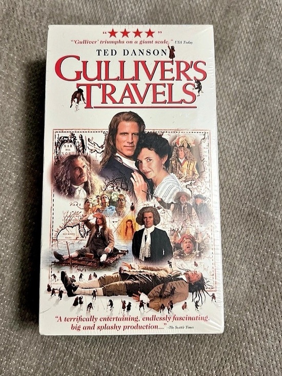 Hallmark Other - NEW - Gullivers Travels VHS Ted Danson 1996 Two Tapes - SEALED Hallmark